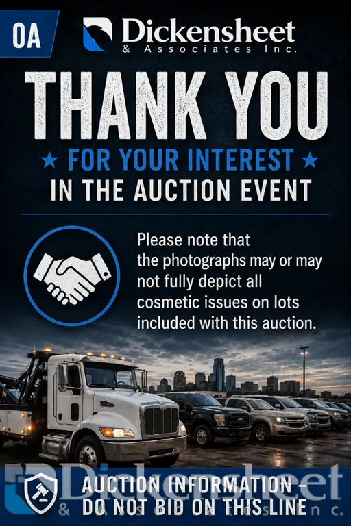 THANK YOU FOR YOUR INTEREST IN THE AUCTION EVENT-