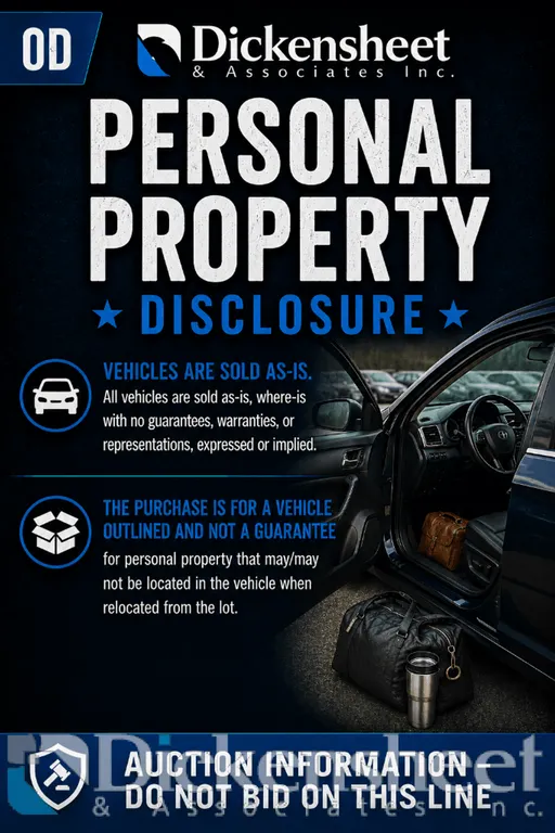 PERSONAL PROPERTY DISCLOSURE: