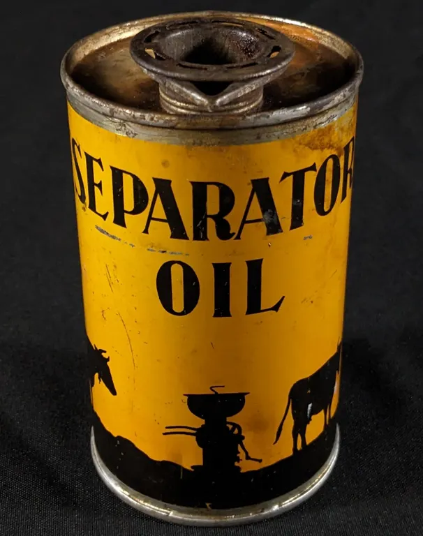 EARLY ANTIQUE CREAM SEPARATOR PINT OIL CAN