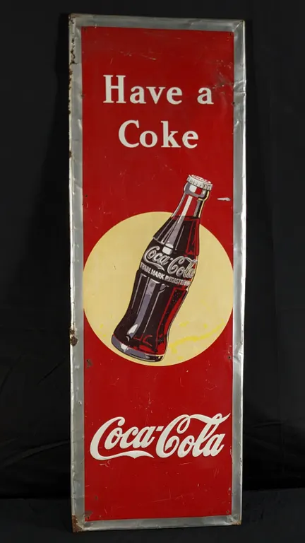 EMBOSSED TIN SIGN HAVE A COKE COCA COLA