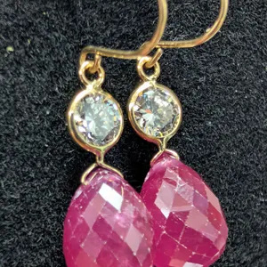 10K(1.7G), RUBY (7CT)EARRING, SUGGESTED RETAIL VALUE $1600