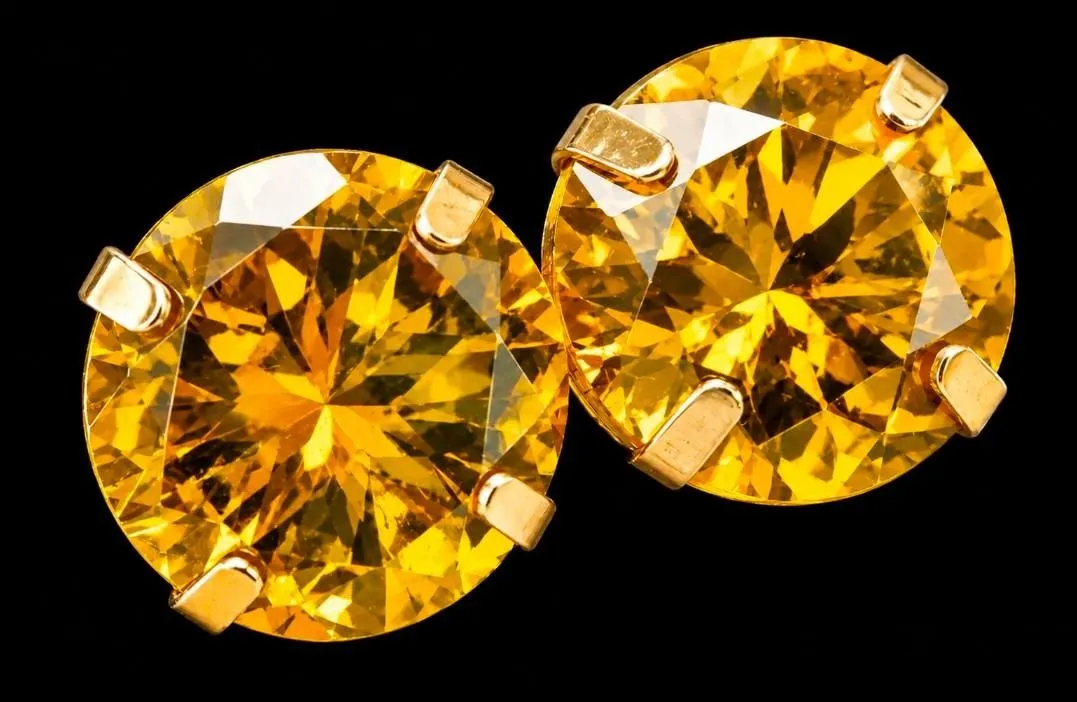 14K(0.4G), CITRINE (1.54CT)EARRING, SUGGESTED RETAIL VALUE $600