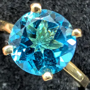 10K(2G), BLUE TOPAZ (2.3CT)RING, SIZE 6.25, SUGGESTED RETAIL VALUE $2800