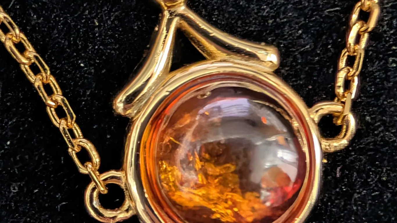 SILVER(2.15G), AMBER BRACELET 7.5"