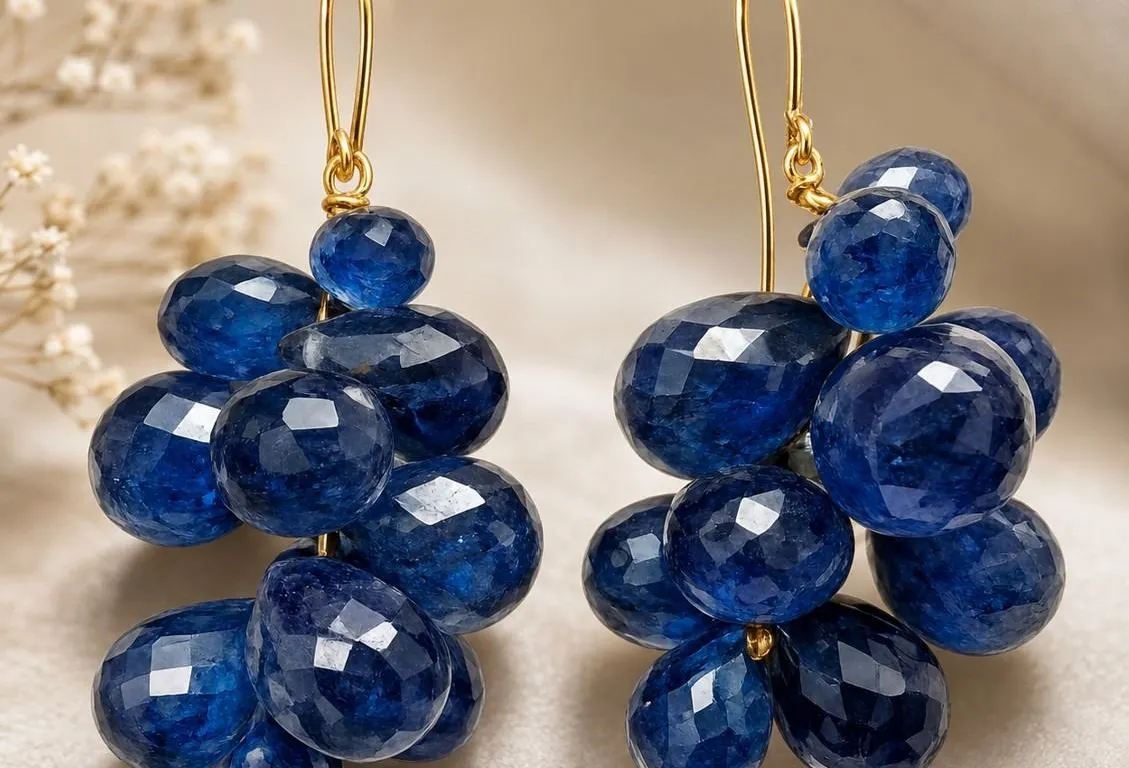 10K(7.14G), BLUE SAPPHIRE (34CT) EARRING, SUGGESTED RETAIL VALUE $1400