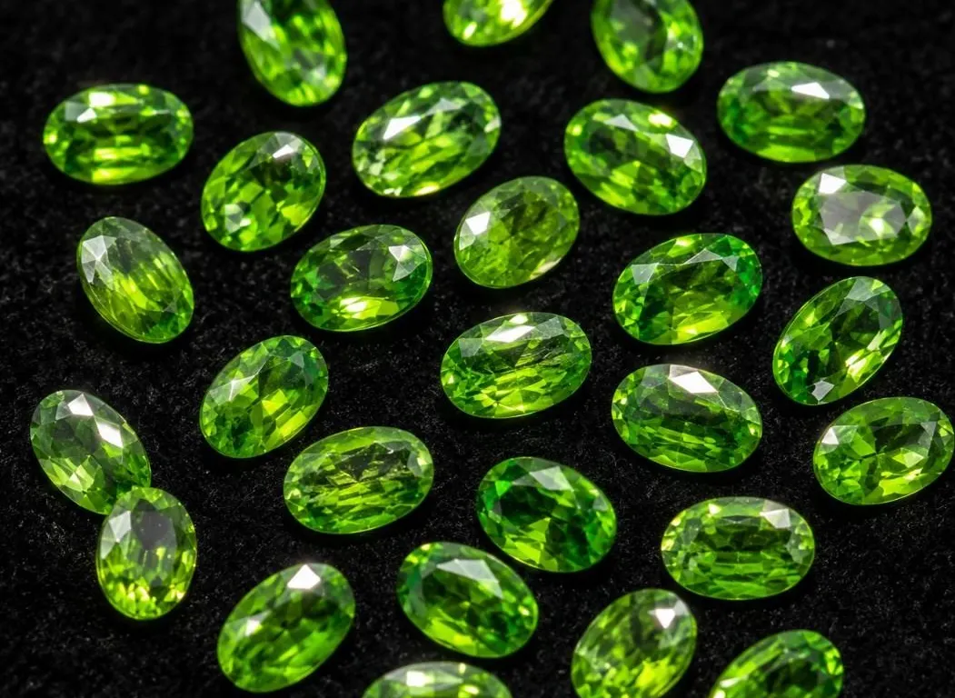 CHROME DIOPSIDE (APP 5CT)GEM STONES, SUGGESTED RETAIL VALUE $200
