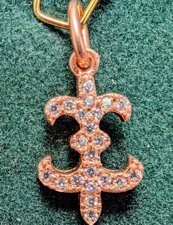 CZ ROSE GOLD PLATED PENDANT