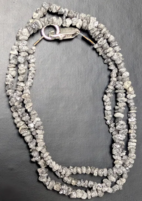 NATURAL DIAMOND (15CT), LAB DIAMOND (0.65CT) NECKLACE 15-16", APPRAISED INSURANCE VALUE $455