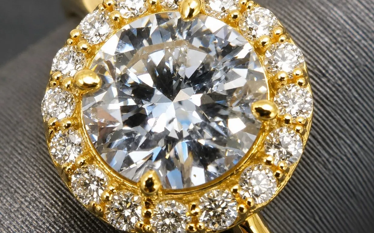 10K(1.6G), LAB DIAMOND (1.36+0.4CT)RING, SIZE 6.75, APPRAISED INSURANCE VALUE $3160