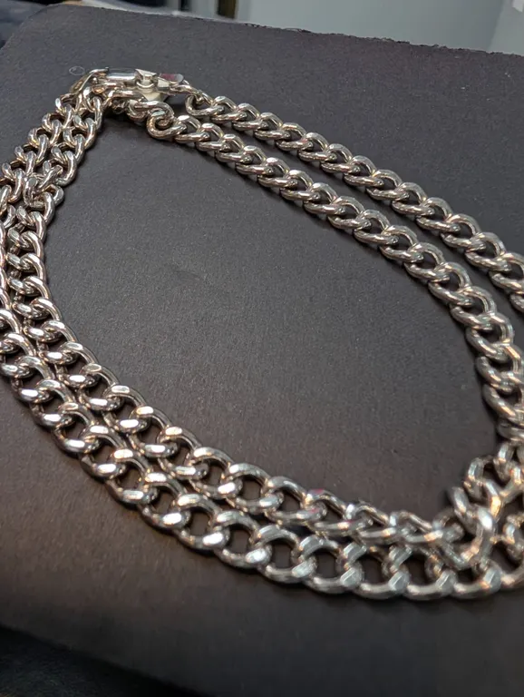 SILVER(14.8G), NECKLACE 20", SUGGESTED RETAIL VALUE $450