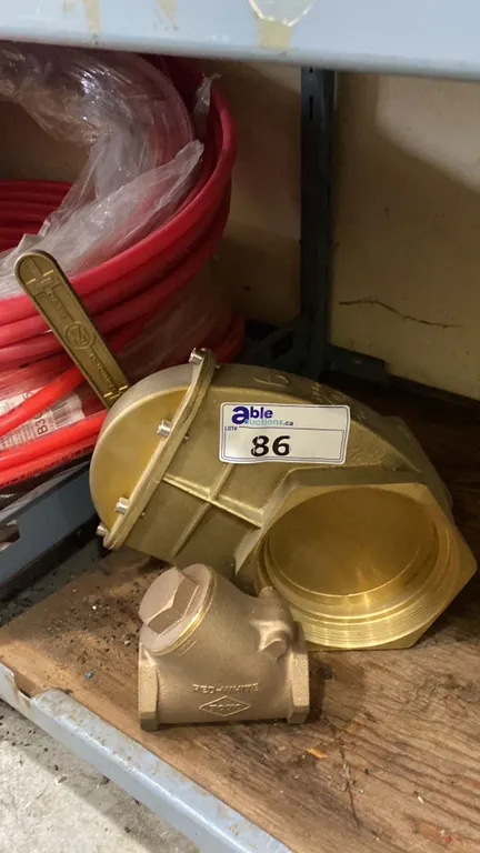 6" BRASS GATE VALVE & BRASS BACKFLOW VALVE