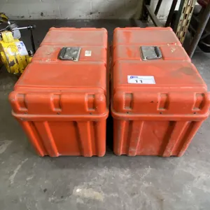2 ORANGE EMPTY HARDSHELL TRANSPORT CASES