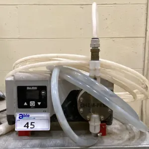 BLUE WHITE CHEM-FEED CHEMICAL DISPENSER