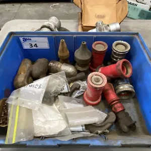 ASSORTED HIGH PRESSURE NOZZLES, DROP WEIGHTS, HEAVY DUTY VALVES & ASSORTED HARDWARE