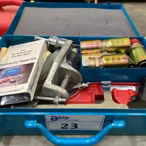 HOSECOMATIC DO IT YOURSELF ON THE SPOT HYDRAULIC HOSE KIT IN METAL TRANSPORT CASE