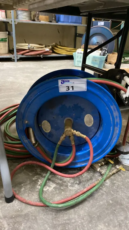 OXY-ACETYLENE WELDING LINES WITH METAL REEL & GAUGE