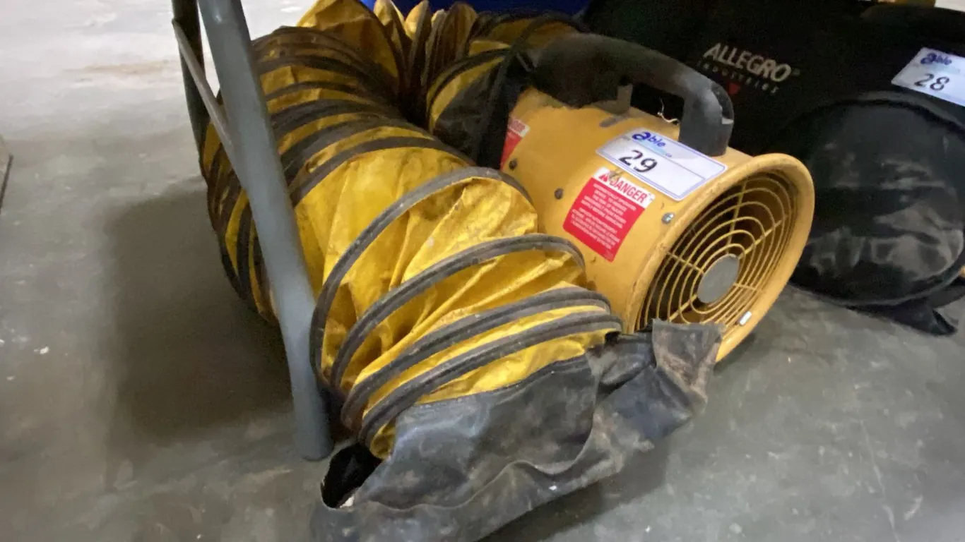ALLEGRO STFJ-20N COMPACT 8" PORTABLE VENTILATOR AND AIR EVACUATION SYSTEM