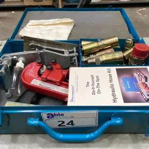 HOSECOMATIC DO IT YOURSELF ON THE SPOT HYDRAULIC HOSE KIT IN METAL TRANSPORT CASE