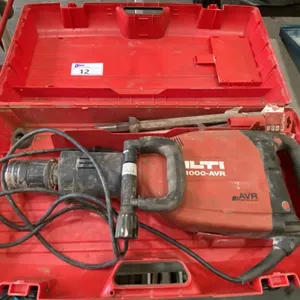 HILTI 1000-AVR HEAVY DUTY ELECTRIC DEMOLITION HAMMER IN HARD TRANSPORT CASE