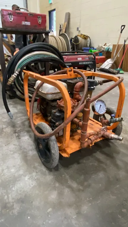 HEAVY DUTY PORTABLE GAS POWERED WATER PRESSURE TEST PUMP SYSTEM WITH HONDA GX160 ENGINE