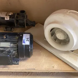 ELECTRIC MOTOR, DUCT FAN & SMALL PUMP ASSEMBLY