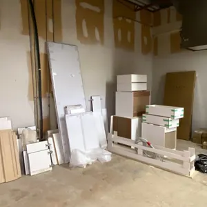 LARGE ASSORTMENT OF CABINET DOORS, CABINETS, HARDWARE, PARTS & COMPONENTS