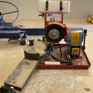 JR JRM8-70TYPE ELECTRIC CIRCULAR SAW BLADE SHARPENING MACHINE WITH OVERHEAD WATER COOLING TANK