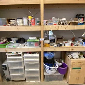 ENTIRE SHELF OF ASSORTED HARDWARE & SHOP ITEMS