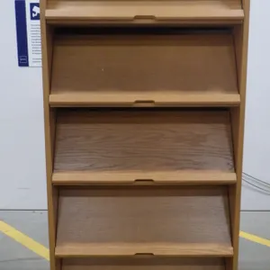 Wood Brochure Display Shelf 82"T x 37.75"W x 16"D ***HEAVY***