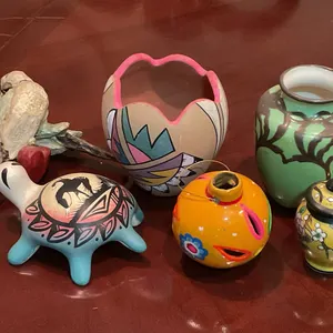 Hand-Painted Pottery & Decorative Figurine Collection