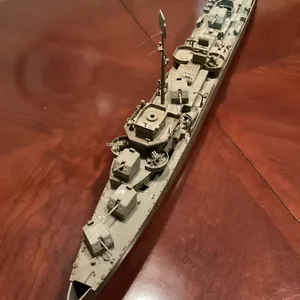 Vintage Military Warship Model