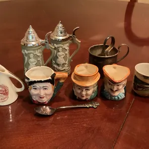 Vintage Souvenir Miniatures, Character Mugs & German-Style Steins