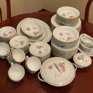 Vintage RC Japan Rose Pattern Porcelain Dinnerware Set