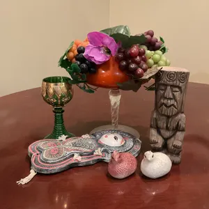 Vintage Empoli Glass Compote, German Römer Goblet & International Décor