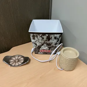 Lily All Natural Popcorn Machine With Popcorn Bin, Ceramic Butter Warmer, and Apple Slicer Tool Set
