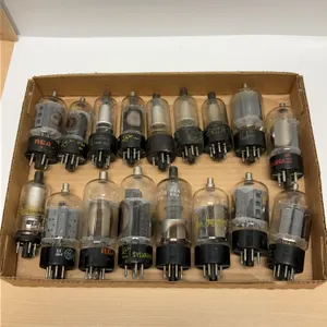 18 Mixed Radio Vacuum Tubes by RCA, Sylvania, GE, and Westinghouse in Original Box Packaging