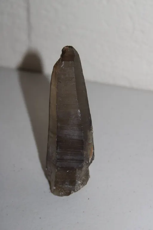 Natural Smoky Quartz Crystal Point Specimen with Distinct Termination and Raw Base, Rough Gemstone M