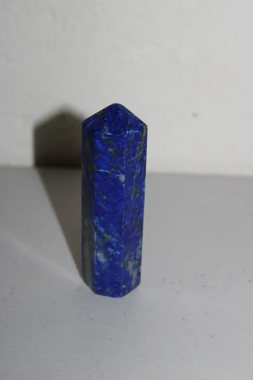 Polished Lapis Lazuli Tower Obelisk with Distinctive Blue and Gold Veining – See Photos for Measurem