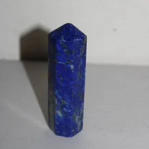 Polished Lapis Lazuli Tower Obelisk with Distinctive Blue and Gold Veining – See Photos for Measurem