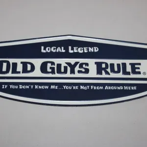 Old Guys Rule "Local Legend" Embossed Metal Sign With Slogan, Wall Decor, See Photos for Measurement