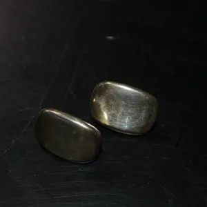 Sterling Silver .925 Rectangular Clip-On Earrings with Marked Backings and Polished Finish Surfaces