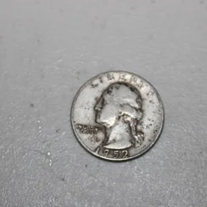 1952 Washington Quarter Silver Coin Featuring George Washington Profile, United States of America Re