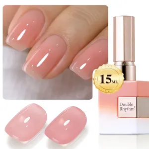 Double Rhythm Translucent Gel Polish Sheer Neutral Natural Light Milky  (Pink Clear-A1323)
