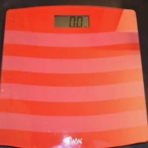 Conair Battery Digital Scale 0-400lbs WW24R Pink stripe Weight Watchers Preowned
