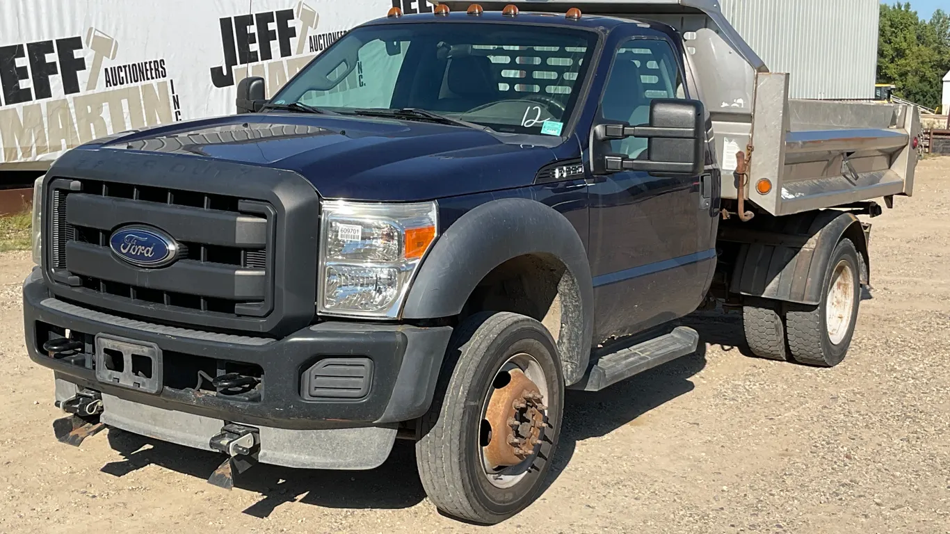 2012 FORD F-550 SINGLE AXLE DUMP TRUCK VIN: 1FDUF5HY0CEC99614