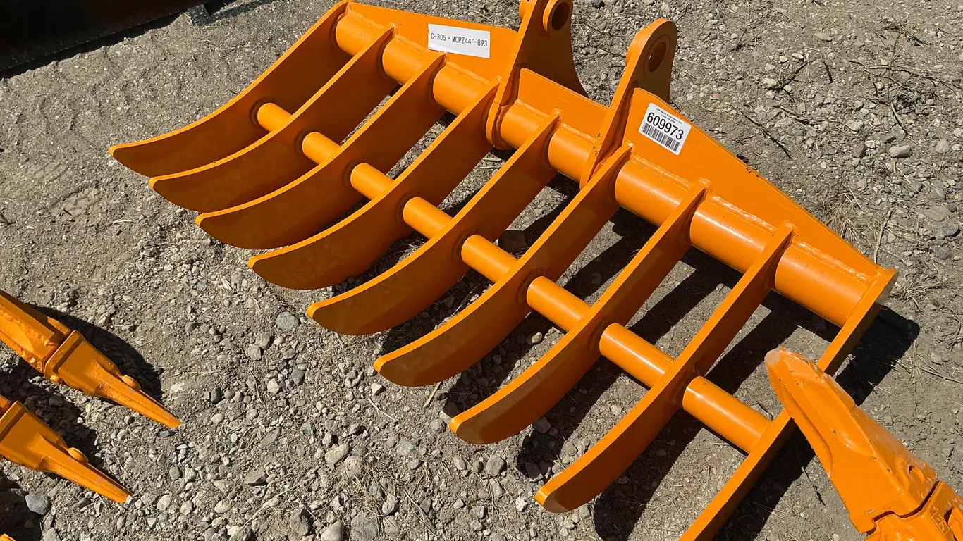 UNUSED 2026 GIYI 44” ROCK RAKE TO FIT CAT 305 SN: 893