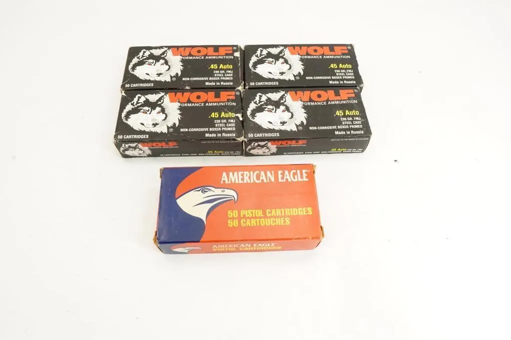 FEDERAL/WOLF 250RDS 45 AUTO