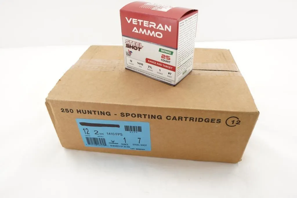 Veteran Ammo 250 Round Case 12 GA