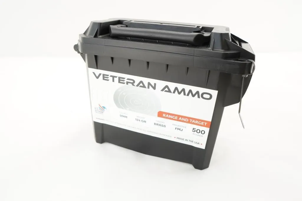 Veteran Ammo 500 Rounds Ammo Can 9mm