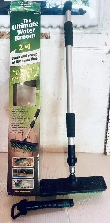 The Ultimate Water Boom. 2 in 1. Wash and sweep